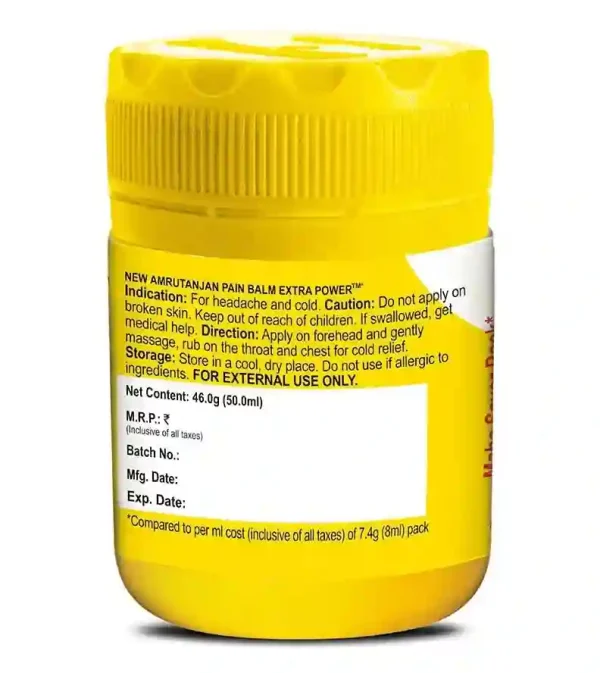 Amrutanjan Pain Balm Extra Power (Yellow) 2