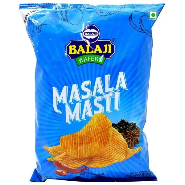 Balaji Wafers (1 x Masala Masti 150g + 2 x Lays Magic Masala 52g)