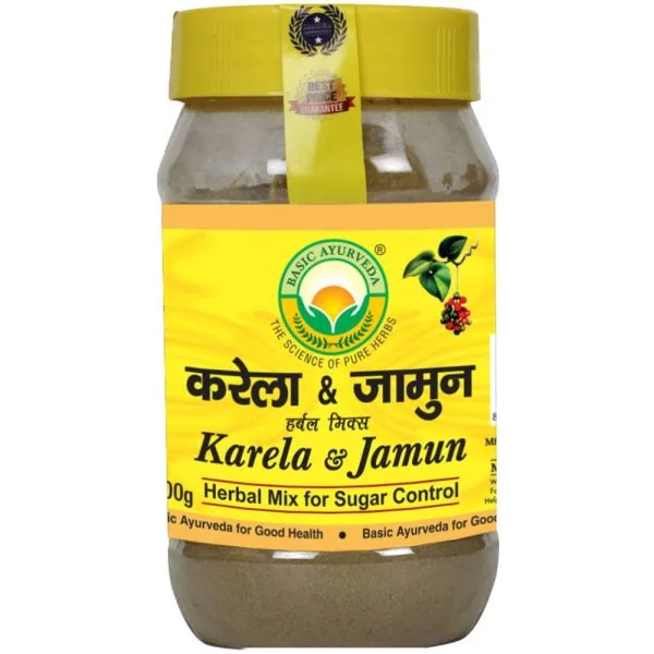 Basic Ayurveda Karela Jamun Herbal Mix For Sugar Control Powder 200gm