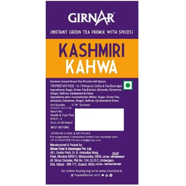 Girnar Kashmiri Kahwa (5 Sachets) 2