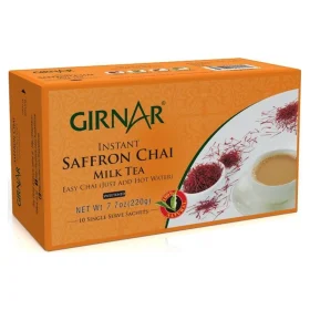 Girnar Saffron Chai Instant Tea Premix (10 Sachet Pack)