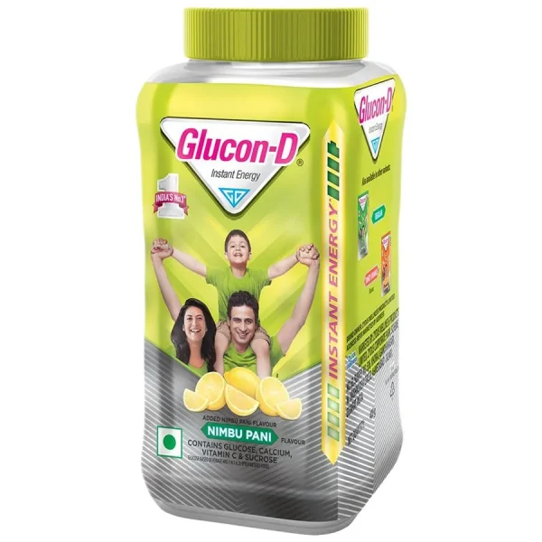 Glucon D Instant Energy Glucose Powder Nimbu Pani Jar 400gm