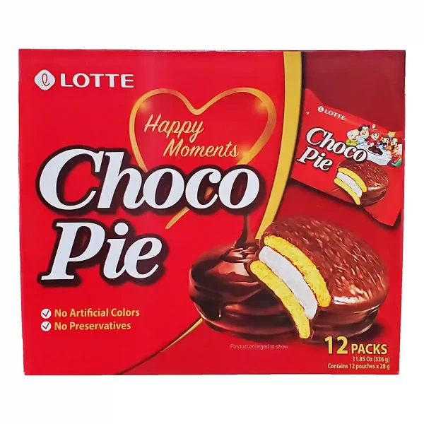Lotte Choco Pie Snack 12 Individually Wrapped 336gm