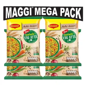Maggi Masala Veg Atta Noodles 73gm (Pack of 12)