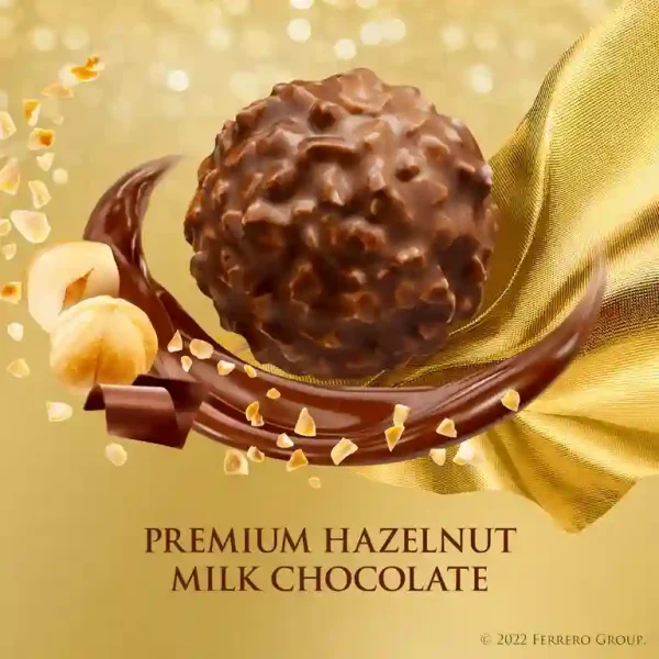 (42 Count) Ferrero Rocher Milk Chocolate Hazelnut, Individually Wrapped Candy, 18.5 oz 2 (1)