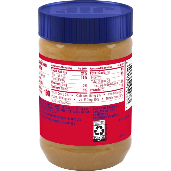 Jif Extra Crunchy Peanut Butter 16oz Jar 2
