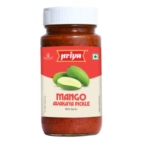 Priya Mango Pickle (Avakaya) With Garlic 300gm