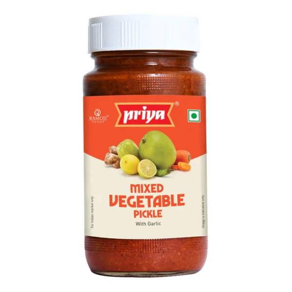 Priya Mixed Vegetable Pickle With Garlic 300gm