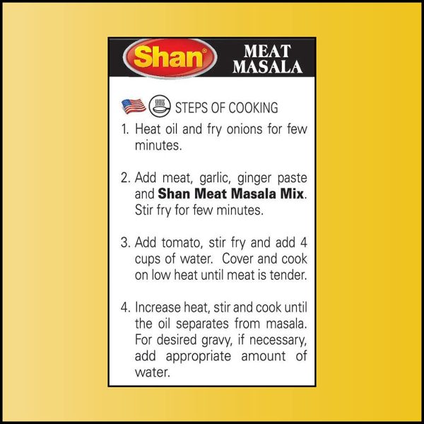Shan Recipe and Seasoning Mix 3.52oz Meat Masala 100g 4