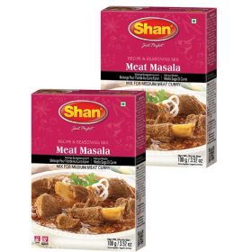 Shan Recipe and Seasoning Mix 3.52oz Meat Masala 100g Pack of 2