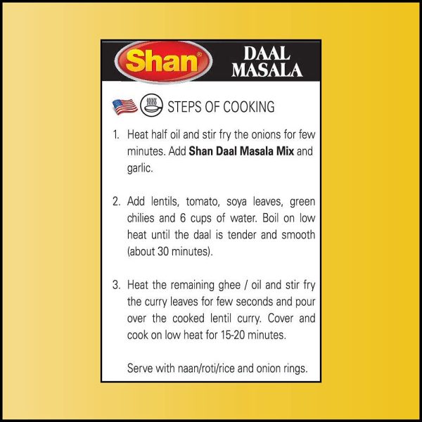 Shan Recipe and Seasoning Mix Daal Masala 3.52 oz 100g 4