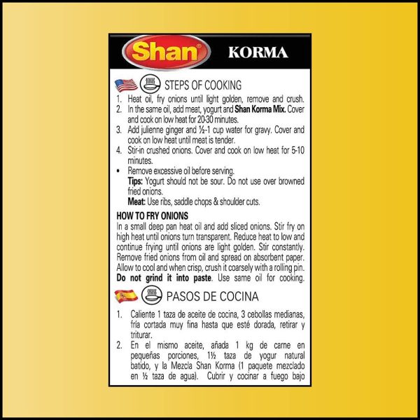 Shan Recipe and Seasoning Mix Korma 1.76 oz 50g 4