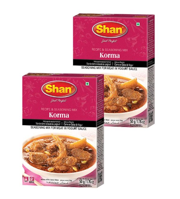 Shan Recipe and Seasoning Mix Korma 1.76 oz 50g Pack of 2