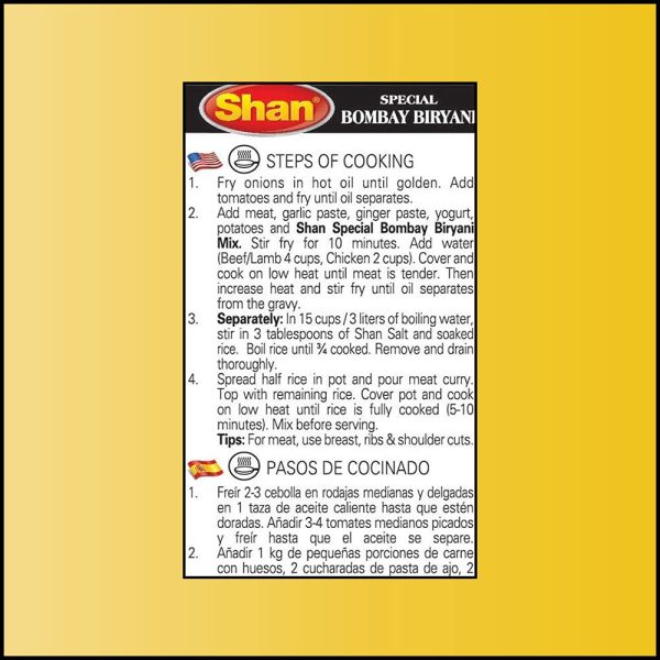 Shan Recipe and Seasoning Mix Special Bombay Biryani 2.11 oz 60g 4