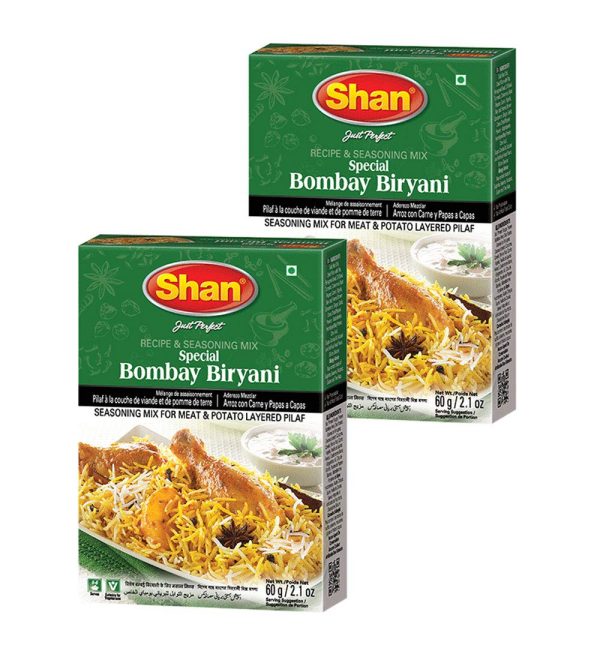 Shan Recipe and Seasoning Mix Special Bombay Biryani 2.11oz 60g Pack of 2