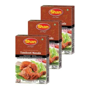Shan Recipe and Seasoning Mix Tandoori Masala 1.76 oz 50g Pack of 3