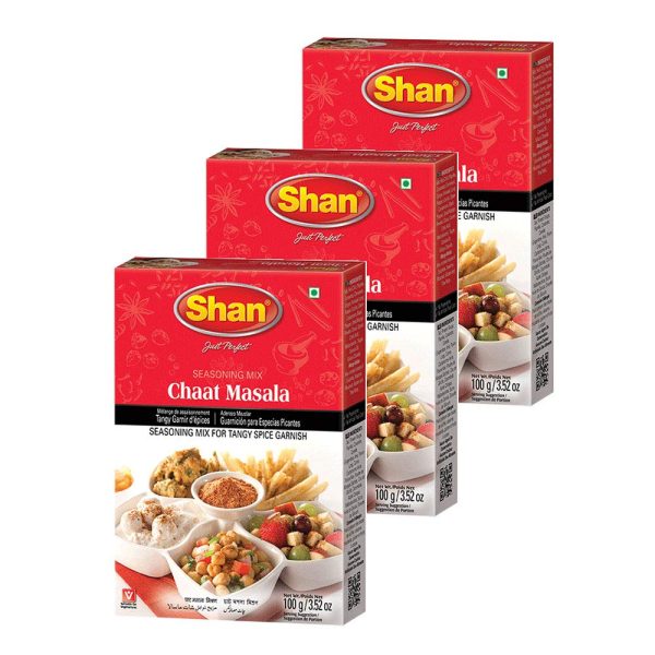 Shan Seasoning Mix Chaat Masala 3.52 oz 100g Pack of 3