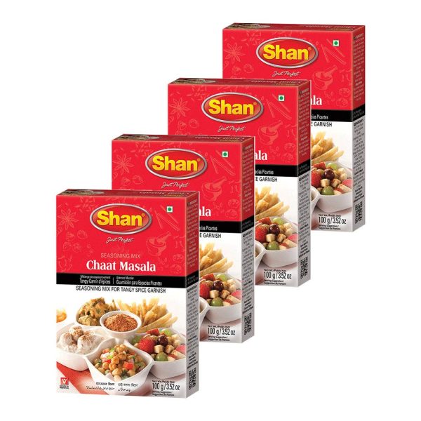 Shan Seasoning Mix Chaat Masala 3.52 oz 100g Pack of 4