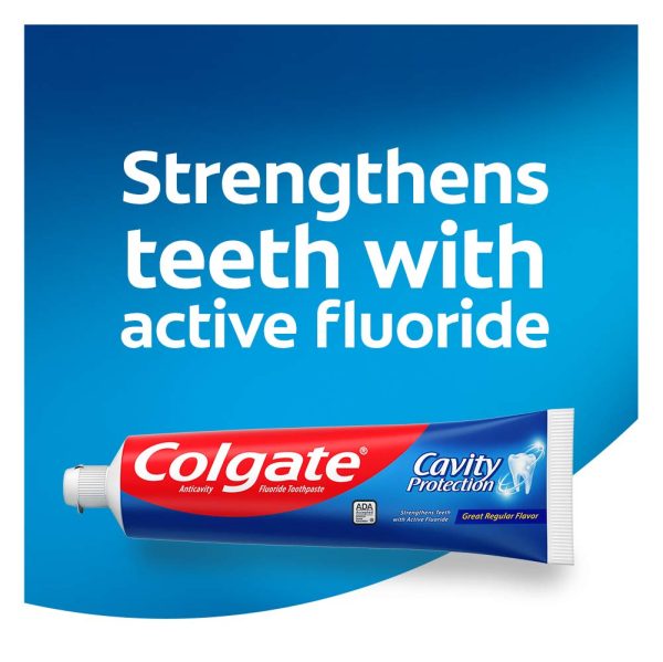 Colgate Cavity Protection Toothpaste with Fluoride, Great Regular Flavor
