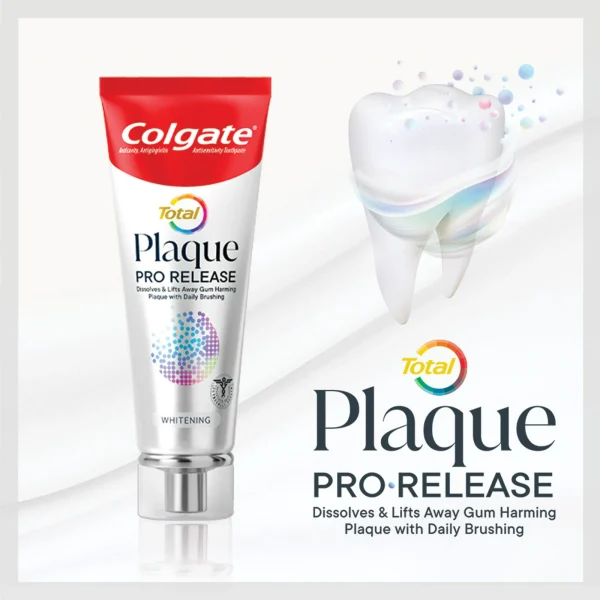Colgate Total Plaque Pro Release Whitening Toothpaste, 3oz Tube 2