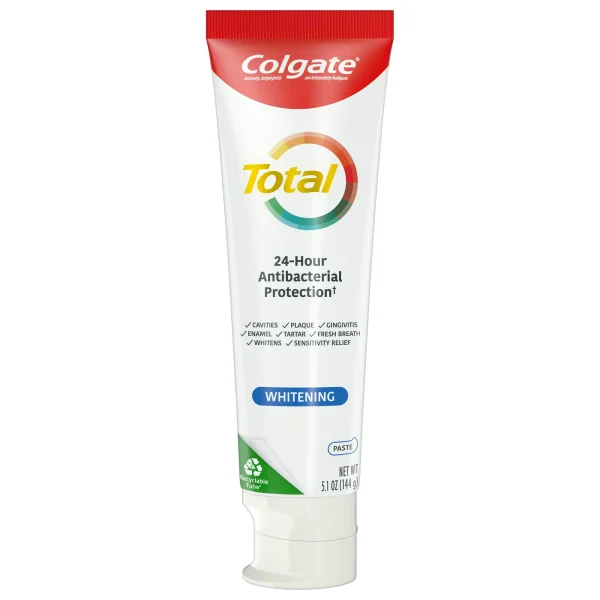 Colgate Total Whitening Toothpaste, Mint, 1 Pack, 5.1oz Tube 3