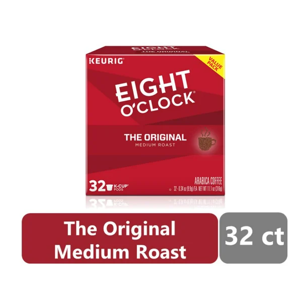 Eight O'Clock The Original Medium Roast K Cup Coffee Pods, 32 Ct.