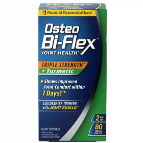 Osteo Bi Flex Glucosamine with Turmeric, Coated Tablets, 80 Count