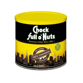 Chock Full o’ Nuts 100% Columbian Ground Coffee, Medium Roast, 24oz Can
