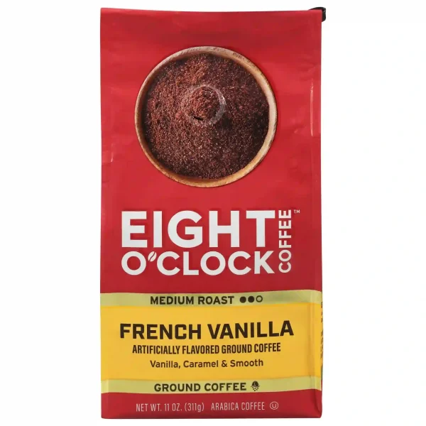 Eight O'Clock, French Vanilla, Medium Roast, Ground Coffee, 11oz Bag