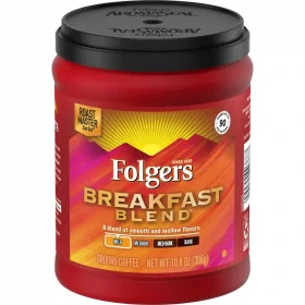 Folgers Breakfast Blend Ground Coffee, 10.8oz