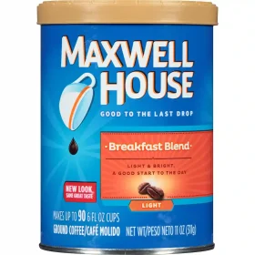 Maxwell House Breakfast Blend Light Roast Ground Coffee (11oz Canisters)