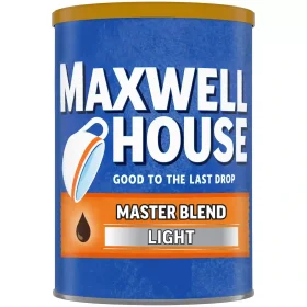 Maxwell House Light Roast Master Blend Ground Coffee, 11.5oz Canister