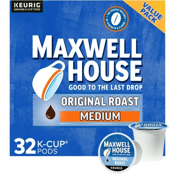Maxwell House Original Roast Medium Roast K Cup® Coffee Pods, 32 ct. Box